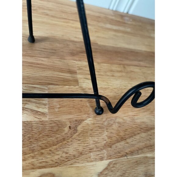 Apple-Shaped Black Metal Easel Stand For Photos & Plates - Picture 5 of 12